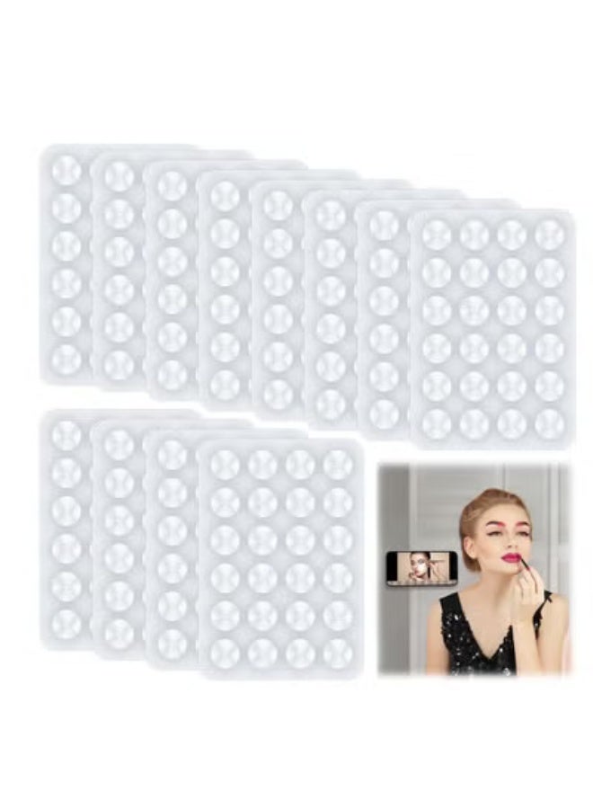 fantasize 12 Pcs Adhesive Silicone Suction Cup, Suction Phone Case, Silicone Suction Phone Case Adhesive Mount, Non Slip Phone Suction Cup, Suitable for Bathroom Home Kitchen (White) - Image 1
