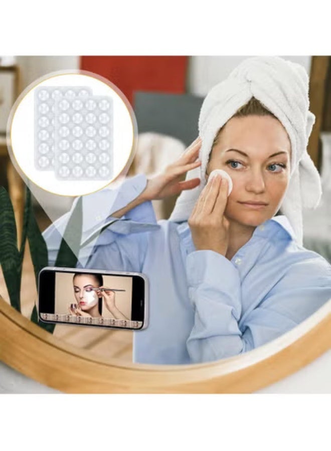 fantasize 12 Pcs Adhesive Silicone Suction Cup, Suction Phone Case, Silicone Suction Phone Case Adhesive Mount, Non Slip Phone Suction Cup, Suitable for Bathroom Home Kitchen (White) - Image 4