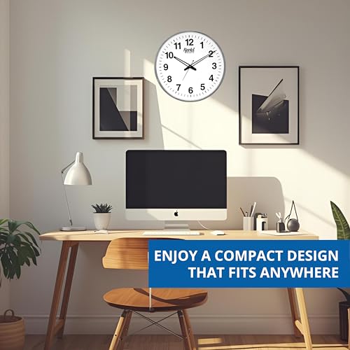 Ajanta Quartz Ajanta Abstract Quartz Analog Wall Clock(32 Cm X 32 Cm X 3.5 Cm,White) - Image 3