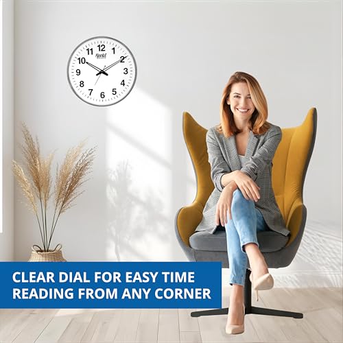 Ajanta Quartz Ajanta Abstract Quartz Analog Wall Clock(32 Cm X 32 Cm X 3.5 Cm,White) - Image 4
