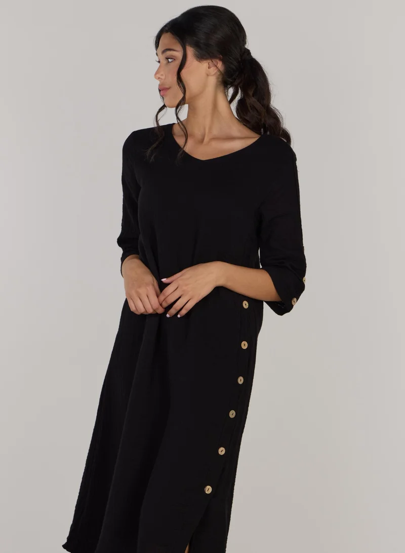 Just Nature Jenny Straight Dress Black