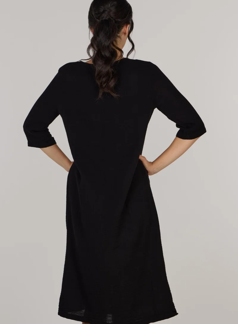 Just Nature Jenny Straight Dress Black