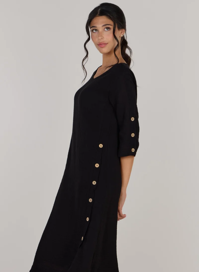 Just Nature Jenny Straight Dress Black
