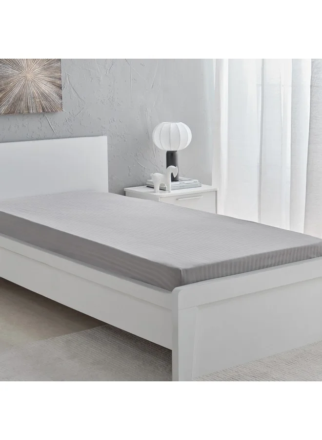 Home Box Hamilton Stripe Satin Cotton Single Fitted Sheet 200 x 36 x 90 cm