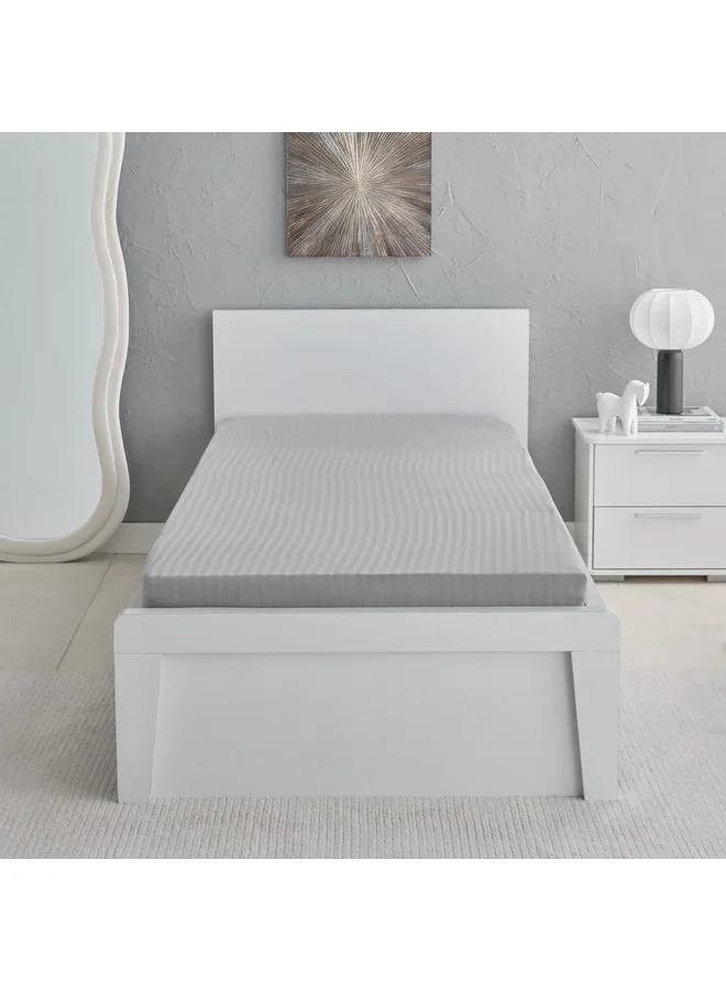 Home Box Hamilton Stripe Satin Cotton Single Fitted Sheet 200 x 36 x 90 cm