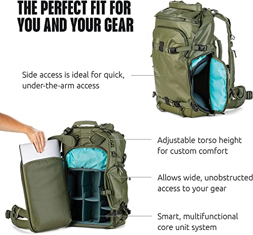Shimoda Action X30 v2 Backpack, Outdoor Photography Adventure Pack for mirrorless and DSLR cameras, w/Modular Core Unit Compatibility, Expandable Rolltop, 16" Laptop Sleeve, Yellow - Image 5