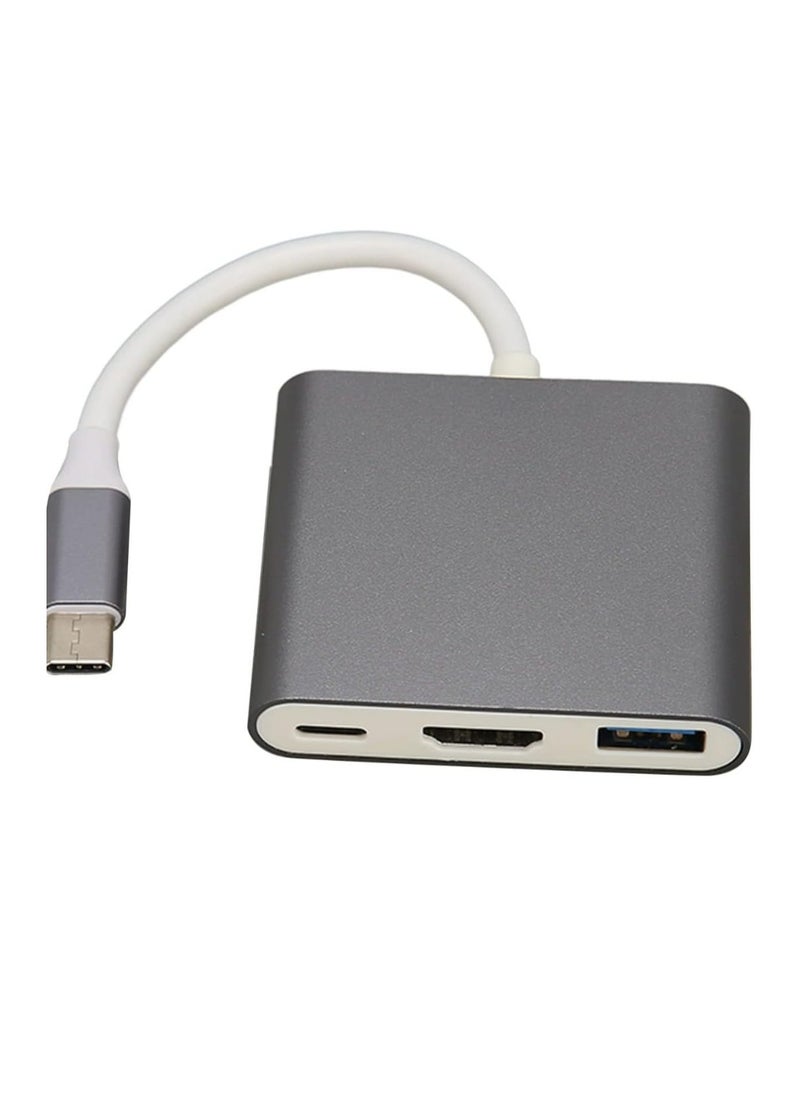 ELTRAZONE 3-in-1 USB-C Hub Multiport Adapter – USB Type-C Hub with HDMI, USB 3.0 & USB-C Ports – Compatible with Windows, MacOS, Laptops, Tablets & Smartphones for Fast Data Transfer and 4K Video Output - Image 2