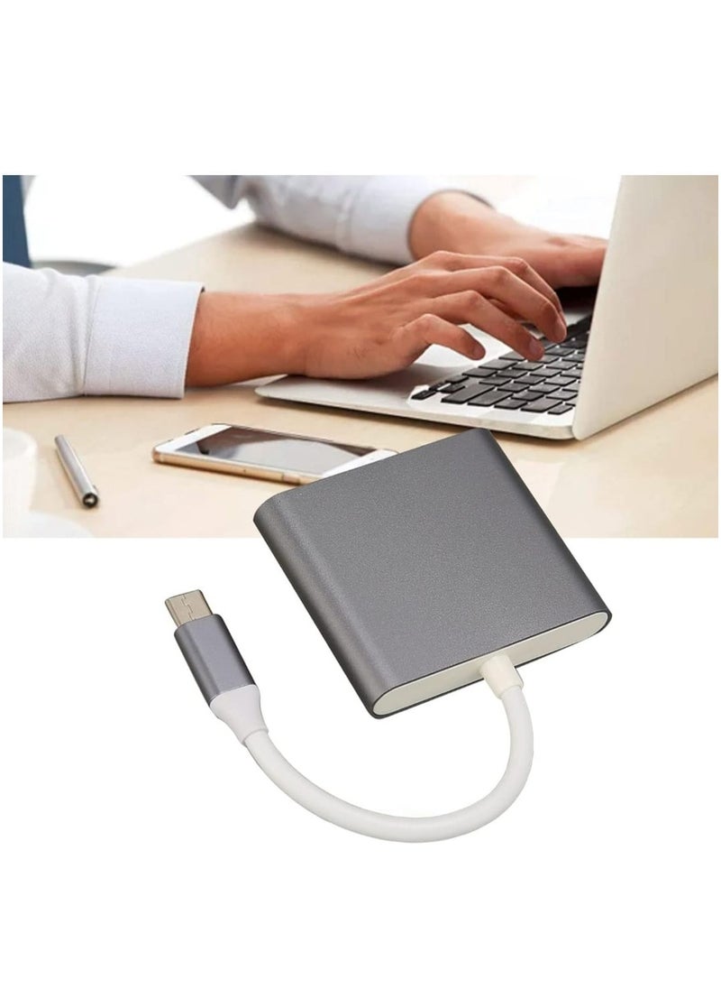 ELTRAZONE 3-in-1 USB-C Hub Multiport Adapter – USB Type-C Hub with HDMI, USB 3.0 & USB-C Ports – Compatible with Windows, MacOS, Laptops, Tablets & Smartphones for Fast Data Transfer and 4K Video Output - Image 1