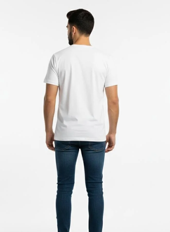 Take Two Men White Suicide Squad Graphic Print T-Shirt