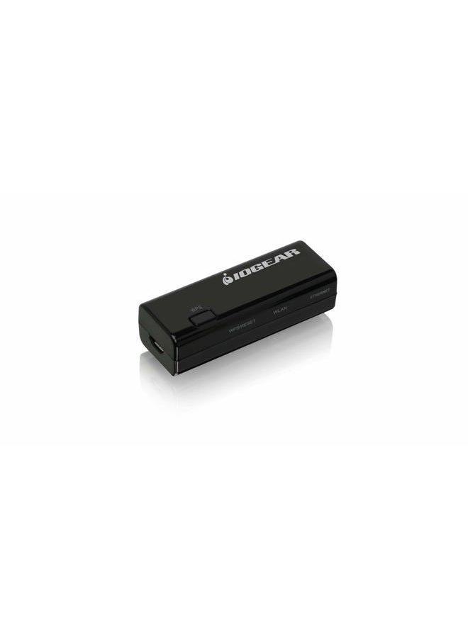 Iogear محول إيثرنت إلى واي فاي العالمي IOGEAR - سرعات تصل إلى 300Mbps على 2.4GHz - إعداد واي فاي المحمي بزر الضغط (WPS) - يدعم تشفير WEP و WPA و WPA2 و TKIP و AES - GWU637 - Image 2