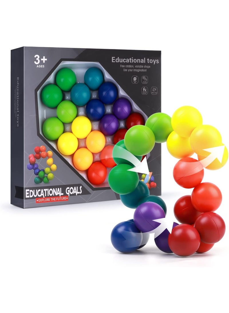 دوبكارت ألعاب الأطفال الصغار، كرات التشوه تعمل على تحسين التنسيق بين اليد والعين، والقدرة على التعامل مع مجموعة متنوعة من الأشكال، ألعاب تعليمية مبتكرة للأطفال الصغار هدية للأولاد والبنات من سن 3 إلى 5 سنوات - Image 1