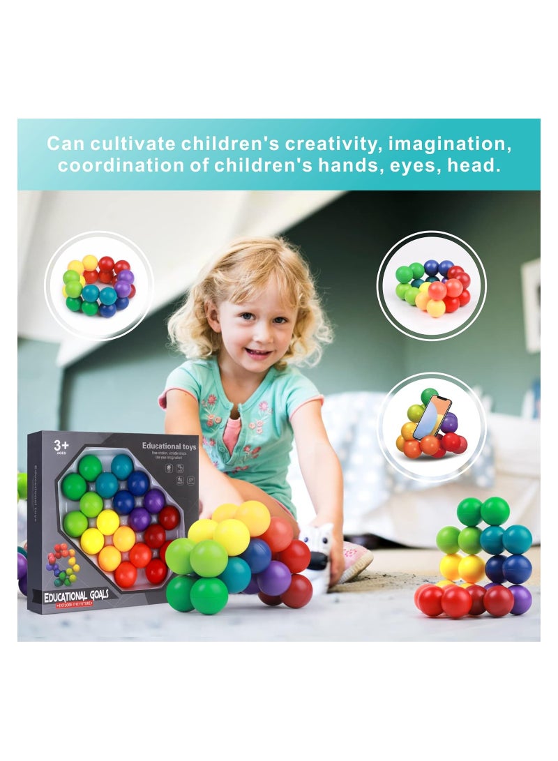 دوبكارت ألعاب الأطفال الصغار، كرات التشوه تعمل على تحسين التنسيق بين اليد والعين، والقدرة على التعامل مع مجموعة متنوعة من الأشكال، ألعاب تعليمية مبتكرة للأطفال الصغار هدية للأولاد والبنات من سن 3 إلى 5 سنوات - Image 5