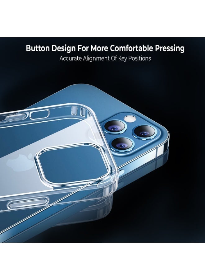 PRIMEEIGHT Transparent Crystal Clear iPhone 12 Pro Max Case 6.7 inch Shockproof Curved Edges apple iPhone 12 pro max case HD Clear Anti Scratch - Image 2