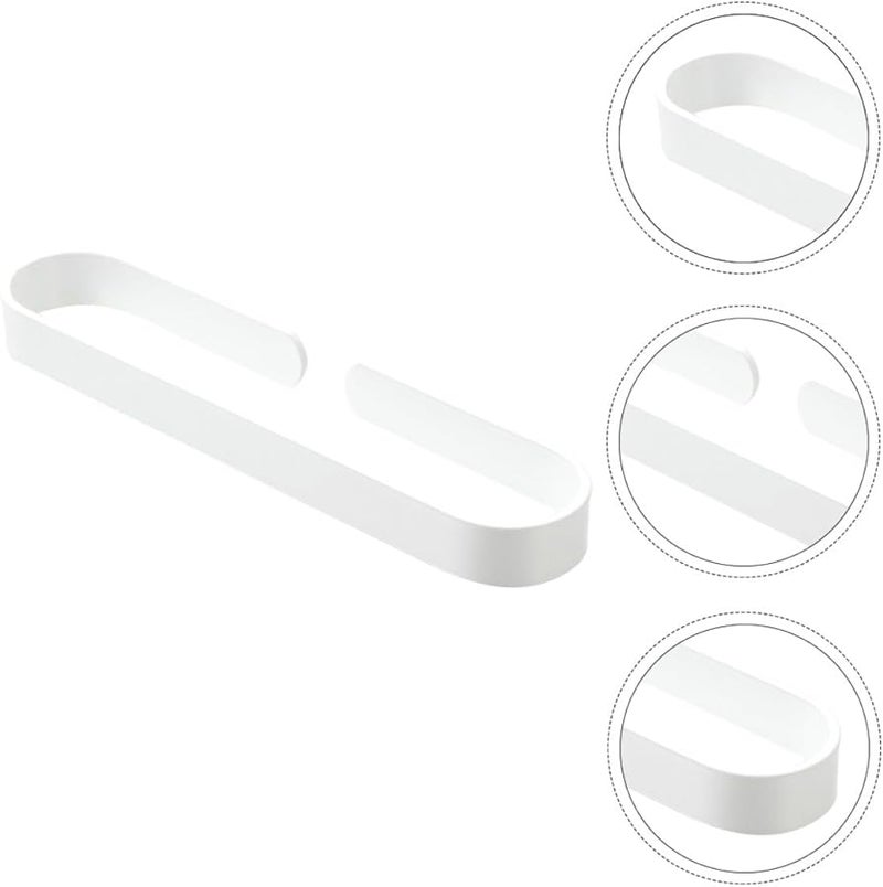 White Aluminium Alloy Wall Mounted Bathroom Towel Bar Rack Holder For Home Hotel - Image 5