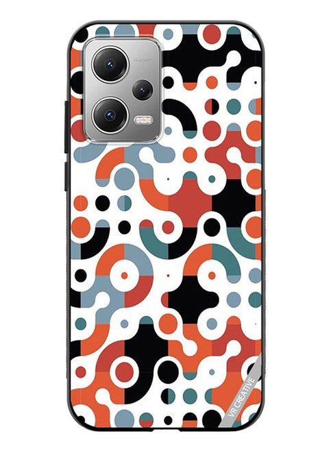 Protective Case Cover For Xiaomi Redmi Note 12 Geomatric Pattern Design Multicolour