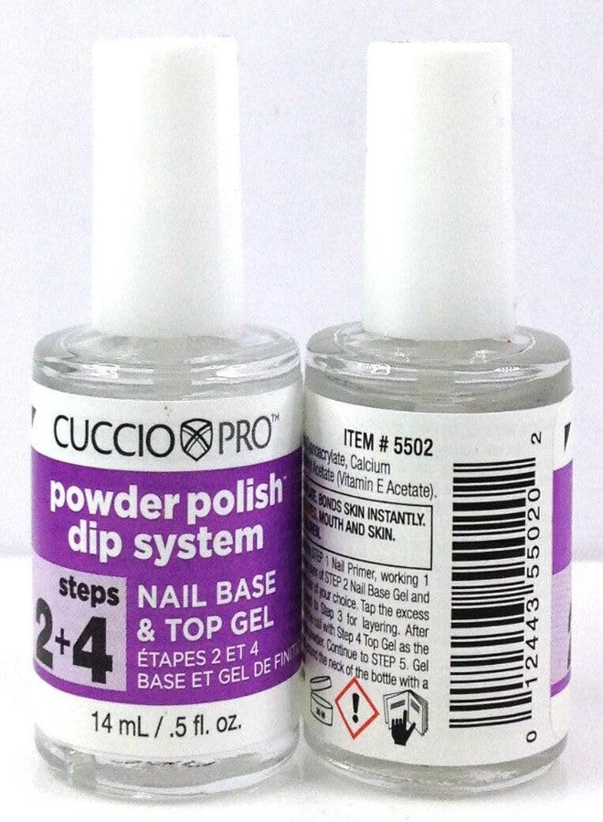 Cuccio Powder Polish Dip System Steps 2 & 4 Nail Base & Top Gel + Step 3 Layering Gel Duo Set - 0.5 oz Each - Professional Nail Dipping System for Long-Lasting, High-Gloss Finish - Image 3