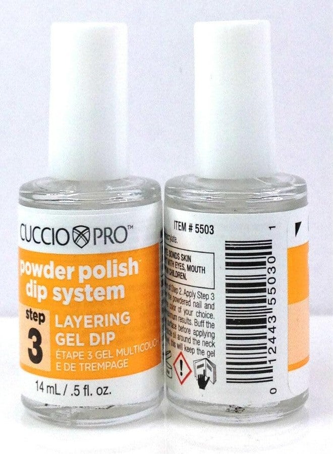 Cuccio Powder Polish Dip System Steps 2 & 4 Nail Base & Top Gel + Step 3 Layering Gel Duo Set - 0.5 oz Each - Professional Nail Dipping System for Long-Lasting, High-Gloss Finish - Image 5