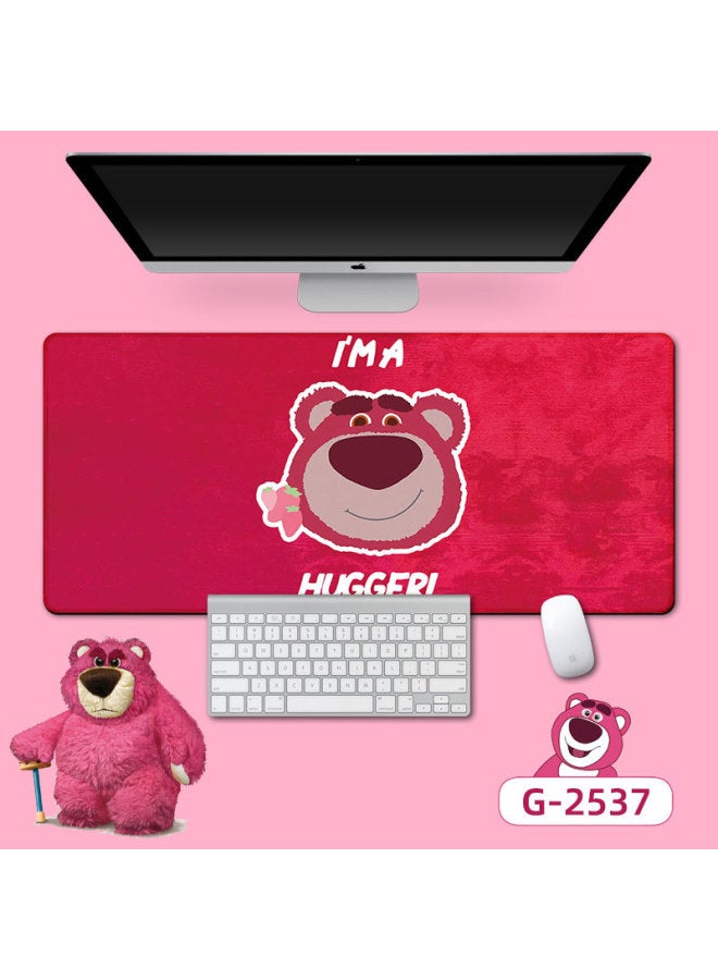 Long Strawberry Bear Mouse Mat Office Game Table Mat Prevention Mouse Hand Keyboard Mat Good Luck Rolling Table Mat-Color:400*800*3mm-Pattern:Strawberry Bear -9 - Image 1