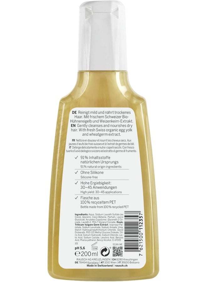 RAUSCH Egg Oil Nourishing Shampoo (200 ml) – Nourishing Hair Care for Dry, Damaged & Brittle Hair, with Egg Oil, Silicone-Free 200ml - Image 2