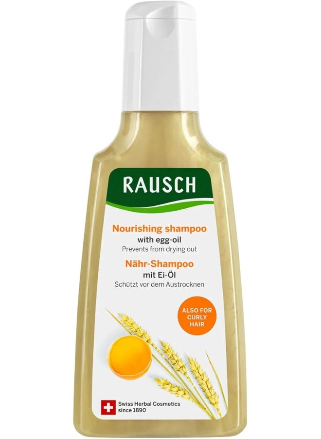 RAUSCH Egg Oil Nourishing Shampoo (200 ml) – Nourishing Hair Care for Dry, Damaged & Brittle Hair, with Egg Oil, Silicone-Free 200ml - Image 1