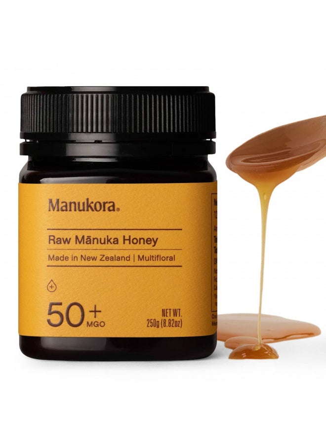 Manukora Manukora Raw Manuka Honey, MGO 50+, New Zealand Honey, Non-GMO, Traceable from Hive to Hand, Daily Wellness Support - 250g (8.82 Oz)  - Image 2