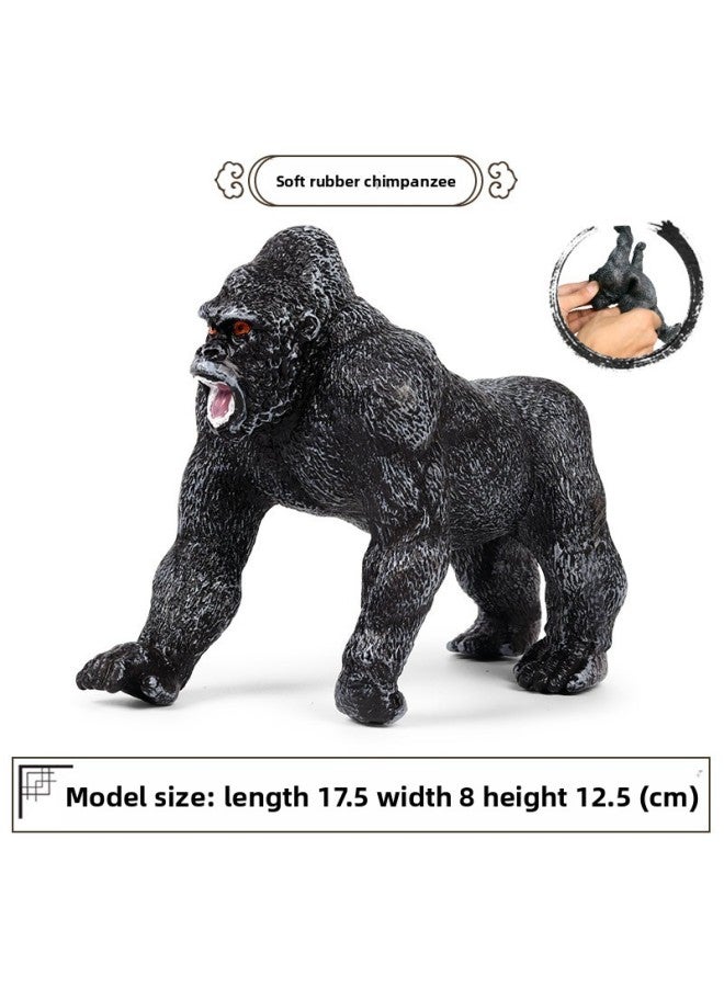 Animal Model Soft Glue Marine Life Simulation Soft Glue Dinosaur Toy Deng's Fish Sliding Toothosaurus Swollen Head Dragon Thick Nose Dragon-Color:Soft Glue Chimpanzee  - Image 1