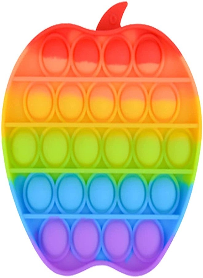KBV Fidget Push Toy Stress Reliever Soft Silicone Pop Its Toy for Kids, Adults, Special Needs Autism Children (Apple) - Image 1