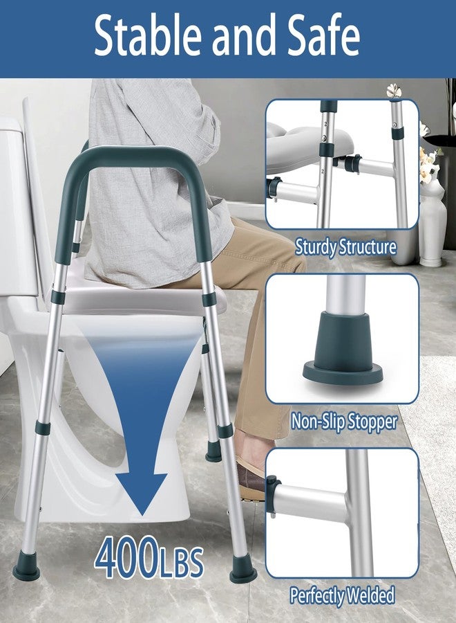 Xentrawave Raised Toilet Seat with Handles, FSA HSA Eligible Toilet Seat Riser for Seniors with Adjustable Height & Width, 400lb Padded Elevated Toilet Seat for Elderly, Handicap and Disabled, Fit Any Toilet - Image 2