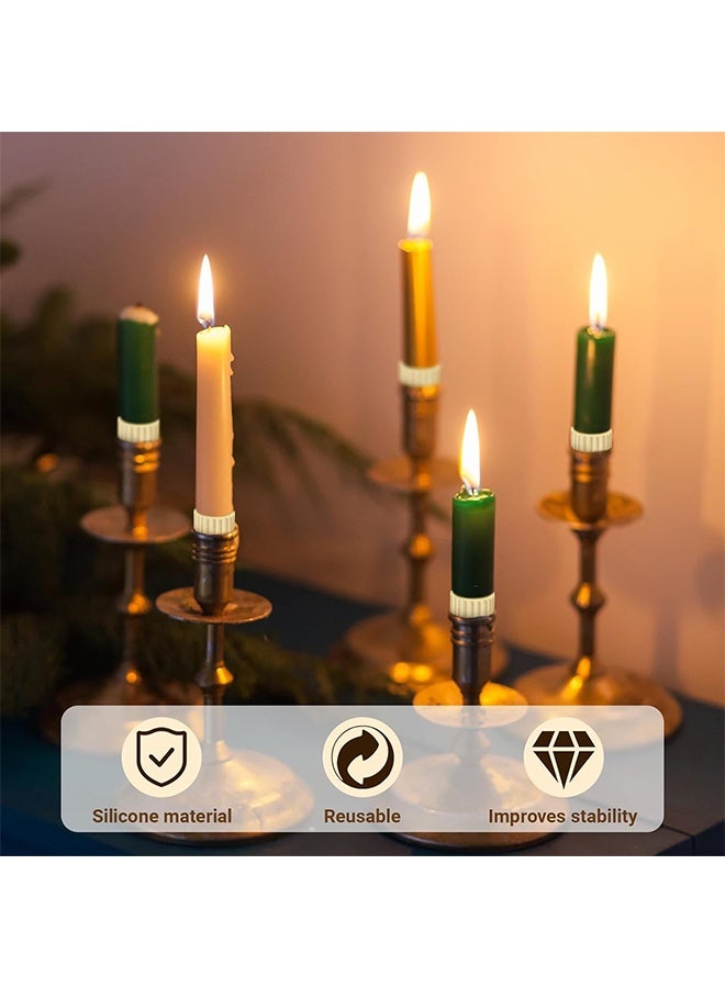 20 Pcs Rubber Candle Hugger, Candle Grips Inserts for Taper Candles Base Accessories Bougie Upright and in Place for Taper Bougie Cups - Image 3