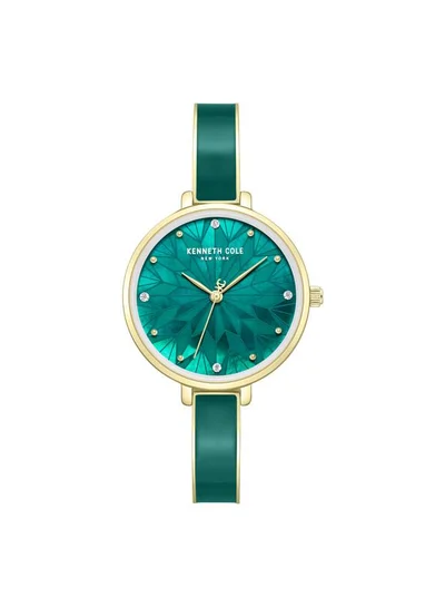 كينيث كول نيو يورك Spring Street Women's 32mm Quartz Watch with Green Mother-of-pearl Dial & Gold-Green Stainless Steel Bracelet