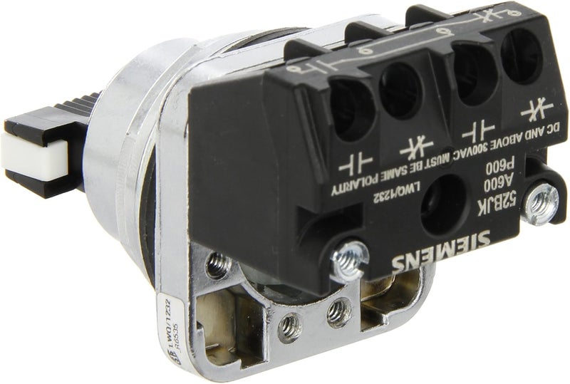 SIEMENS Siemens 52SA2CABA1 Heavy Duty Selector Switch Unit Water and Oil Tight 3 Positions Short Lever Maintained Operation C Cam 1NO  1NC Contact Blocks  Black  - Image 2