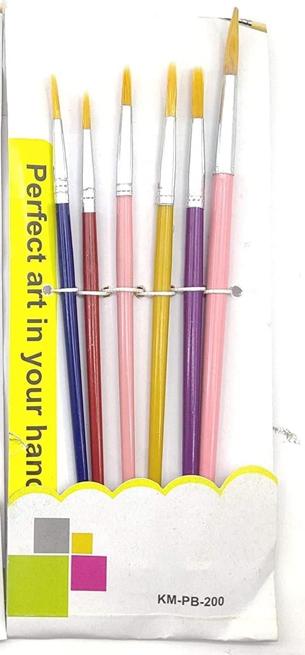 ECLET Nylon 6 Pcs Different Size Paint Brush Set (Round) A - Image 5