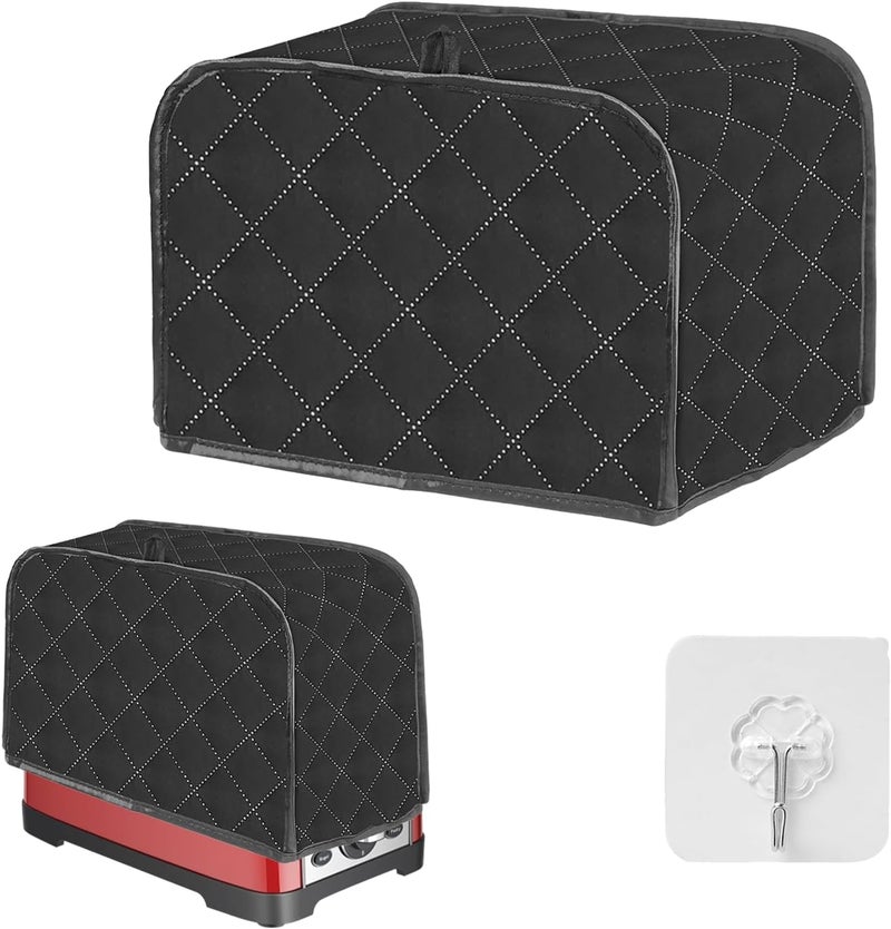 hinbkenla Toaster Cover 2 Slice,Toaster Cover,Toaster Covers 2 Slice Wide Slot Comes With A Transparent Hook,For Kitchen Small Appliance Dust And Fingerprint Protection Black - Image 1