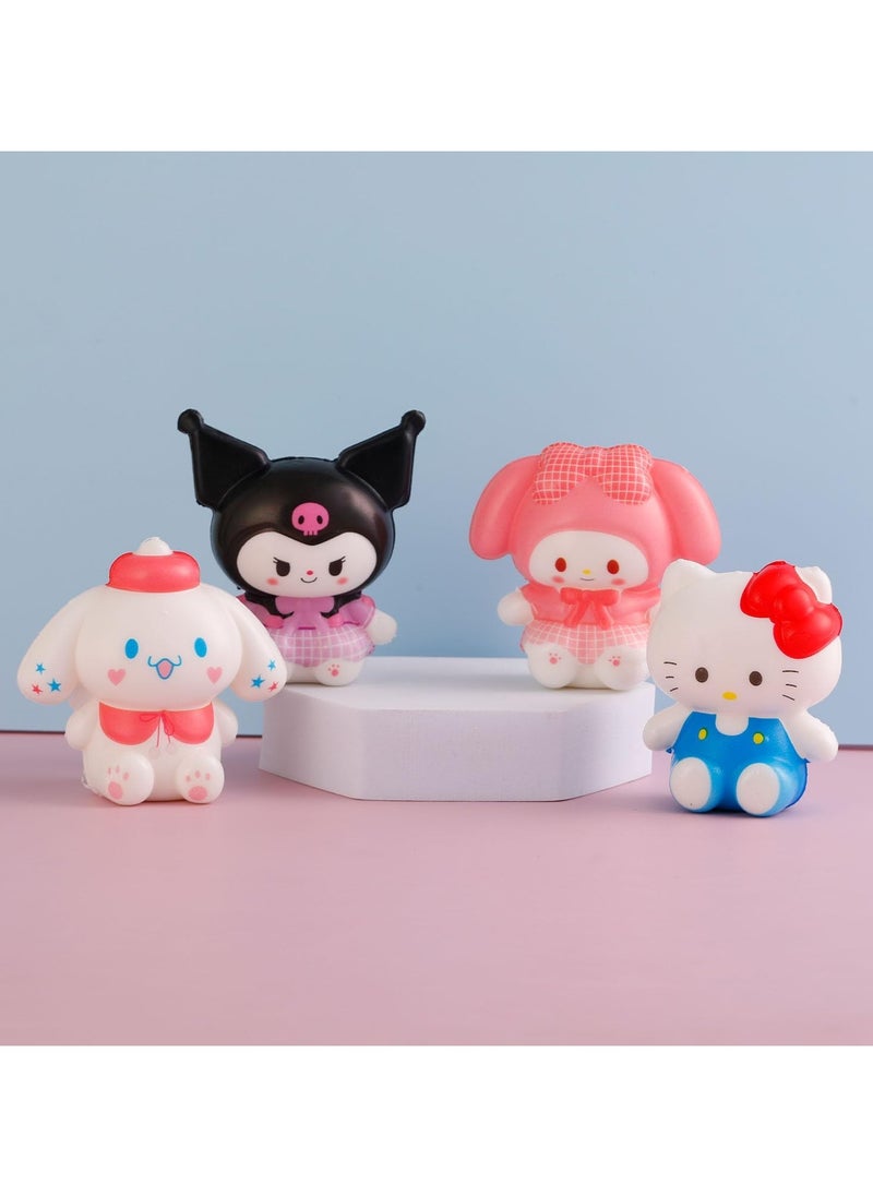 General 4PCS Kitty Squishy Stress Relief Ball, Kawaii Stress Ball Fun Adult Stress Reduction Stress Relief Accessory  - Image 4