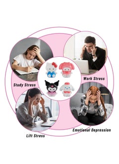 General 4PCS Kitty Squishy Stress Relief Ball, Kawaii Stress Ball Fun Adult Stress Reduction Stress Relief Accessory  - Image 5