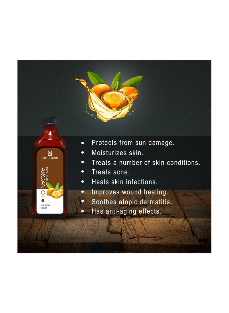 100% Pure Argan Oil for Hair and Skin Care,150ml