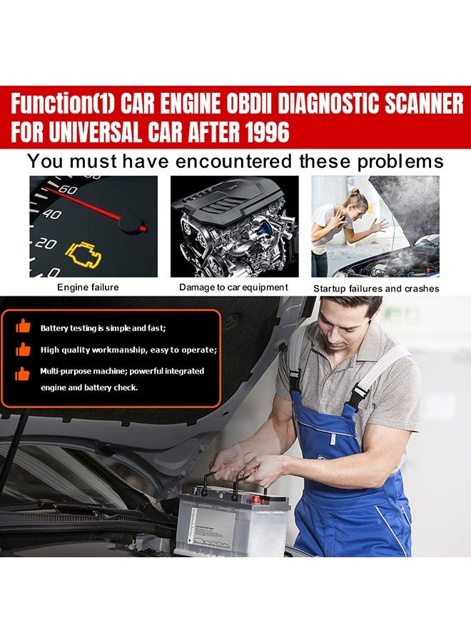 كونوي منتج Konnwei KW870 لتشخيص السيارة + جهاز اختبار البطارية 2 في 1 - Image 4