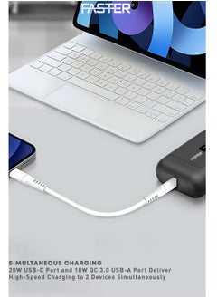 Faster 10000 mAh Power Bank - 22W Fast Charging Portable Charger - Laptop Mobile Charger Portable with 1 USB A Port & 1 USB C Port - Battery Pack For Laptop MacBook Dell iPhone Samsung - Compact Design Mini Powerbank  - Image 4