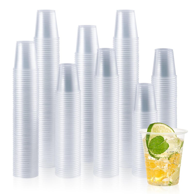 Vplus 2000 Pack 5 OZ Clear Small Dessert Plastic Cups 5 Ounce Disposable Cold Party Drinking Shot Measuring Mouthwash Cups for Office Bathroom Party