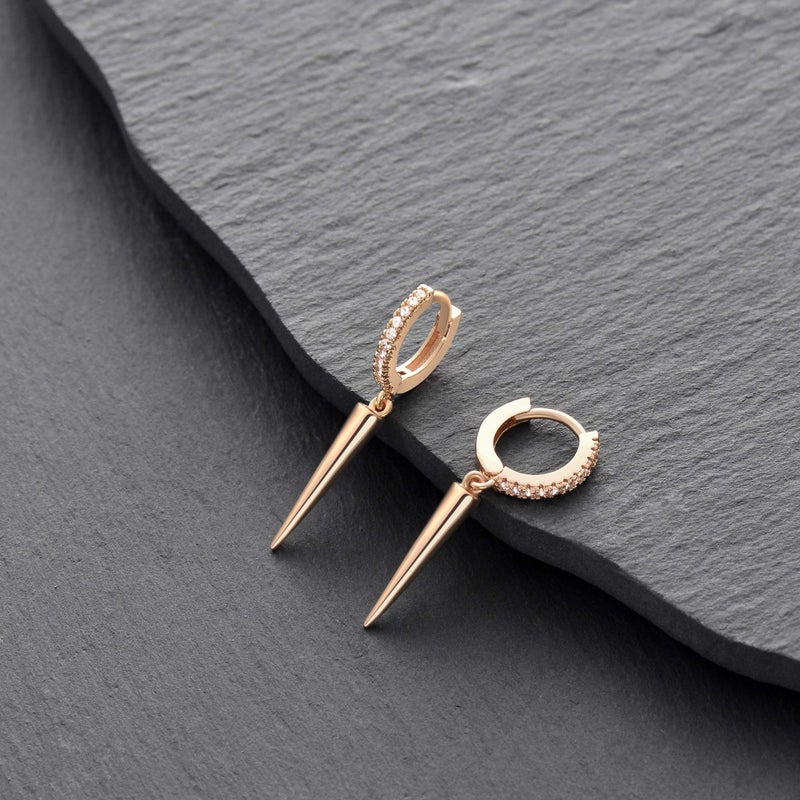 VACRONA Gold Cuff Earrings Huggie Earrings for Women 14k Gold Plated Small Huggie Hoop Earrings - Image 4