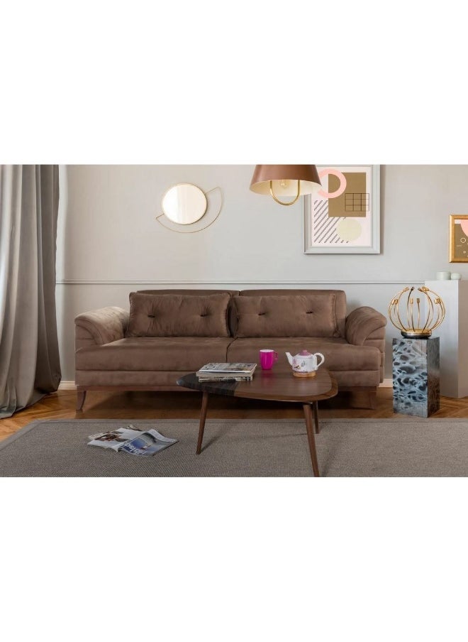 Homzmart 2-Seater Sofa - Brown  - Image 1