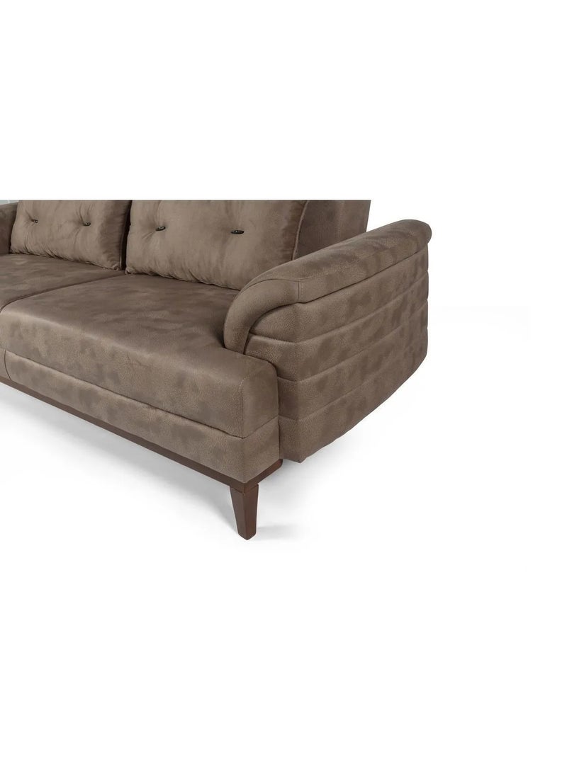 Homzmart 2-Seater Sofa - Brown  - Image 4