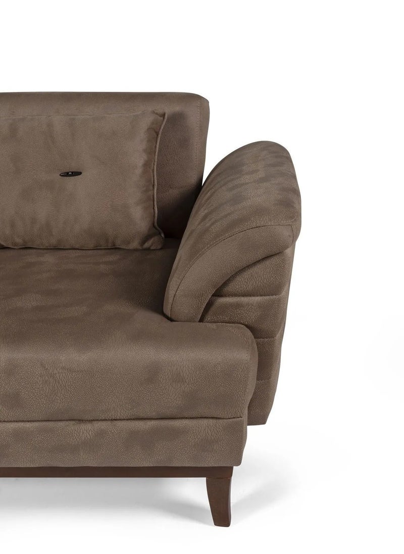 Homzmart 2-Seater Sofa - Brown  - Image 3