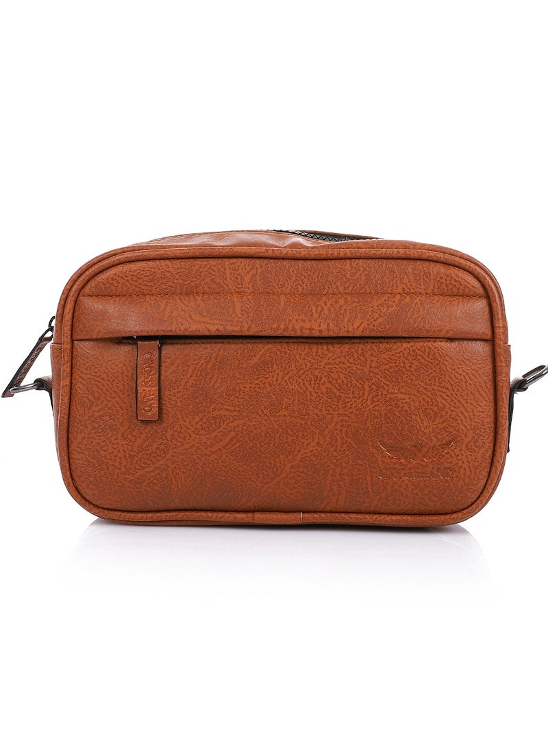 Crossland CROSSLAND PU Leather Clutch Handbag - Crossbody Bag For Men With Zipper Closure  - Image 2
