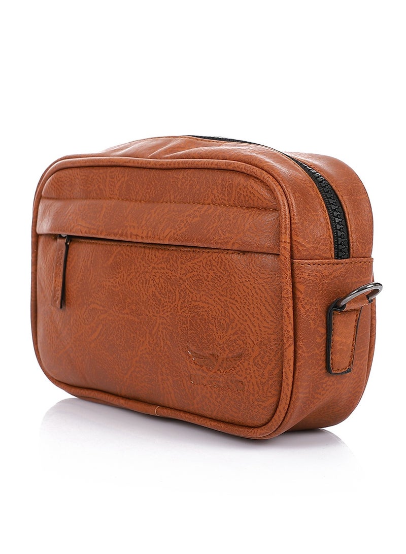Crossland CROSSLAND PU Leather Clutch Handbag - Crossbody Bag For Men With Zipper Closure  - Image 3