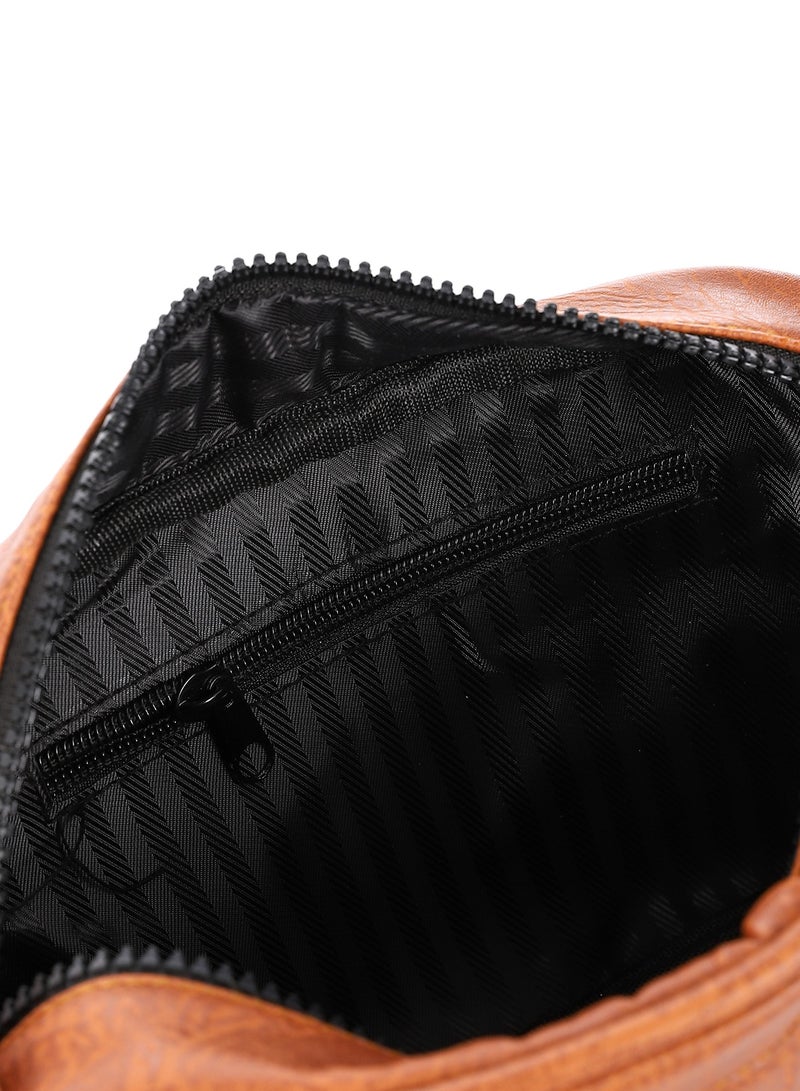 Crossland CROSSLAND PU Leather Clutch Handbag - Crossbody Bag For Men With Zipper Closure  - Image 5