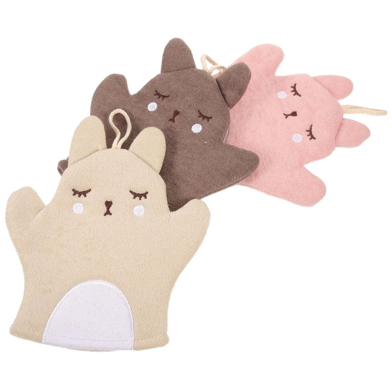 3pcs Exfoliating Bathing Gloves Shower Mittens Skin Care Cleaning Supplies - Image 2