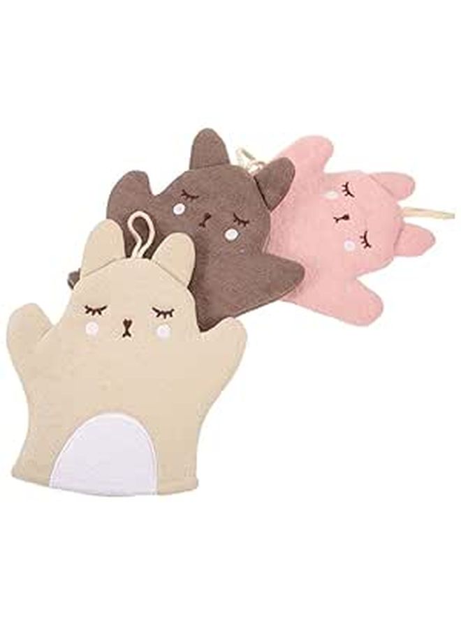 3pcs Exfoliating Bathing Gloves Shower Mittens Skin Care Cleaning Supplies - Image 1