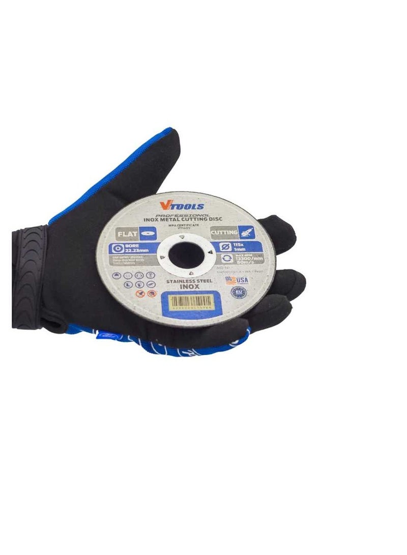 VTOOLS 115 mm x 1 mm Flat Disc for Metal Cutting, Ultra Thin 4.5 Inch Metal & Stainless Steel Cutting Wheel for Angle Grinder - Image 4