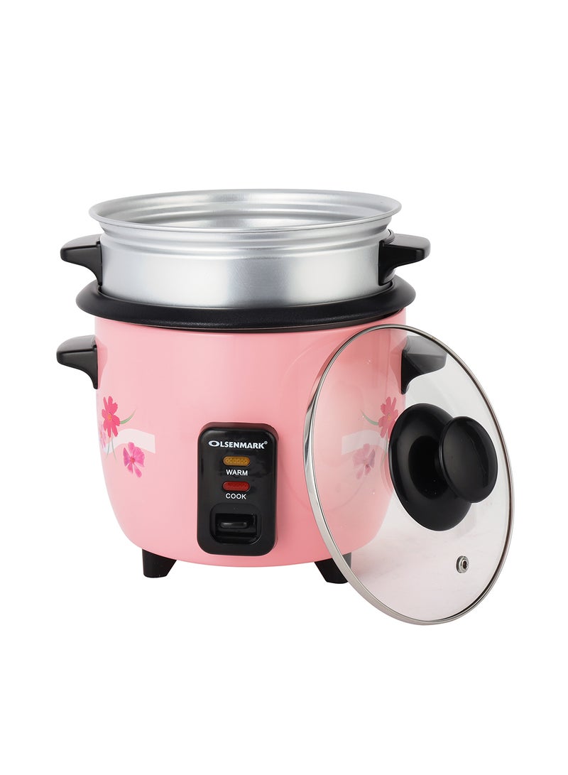 Olsenmark Rice Cooker 0.6 L 350 W OMRC2350H Pink/Silver - Image 3